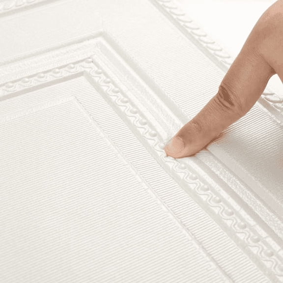 AsdQ Ceiling Tiles, 16 Pack, Covered 21 Sq.Ft, Ceiling Tiles Peel and Stick, Glue-up Ceil Tile Foam, Easy to Install for Ceil and Wall, Plain White (13.8 x 13.8 inch)