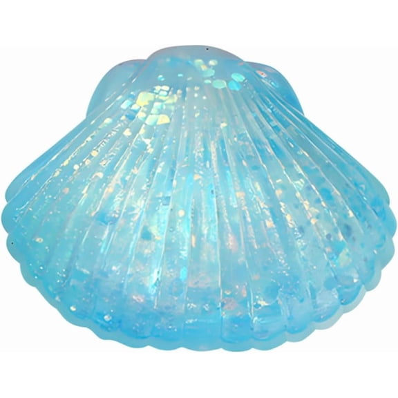 AsdQ Glitter Shell Squishys, Moldable Slow Rising Squishies, Squishy Shell, Marine Shells Squishys, Squeezable CrispyShell Stress Ball, Rebounding Fidget Squeeze for Adults (