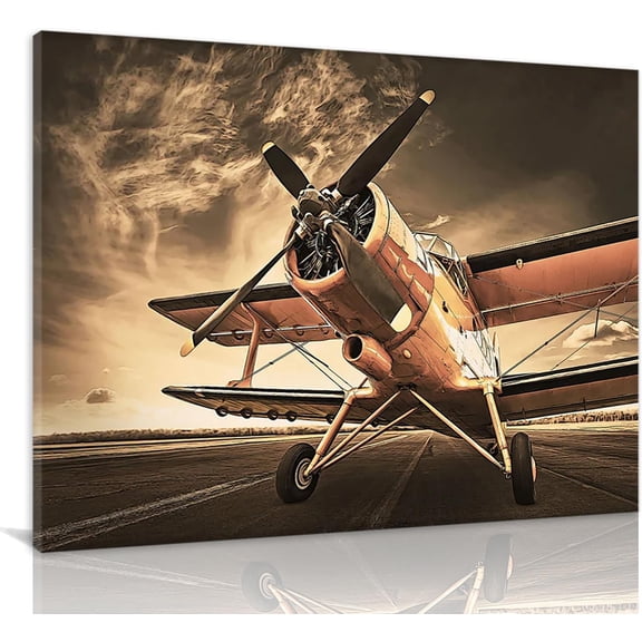 Asdg12s-Airport Canvas Painting Modern Abstract Wall Art Airplane Posters and Prints Wall Decor Large Wall Artwork Home Decor Office Kitchen Wall for Home Classroom Office Living Room Boy's