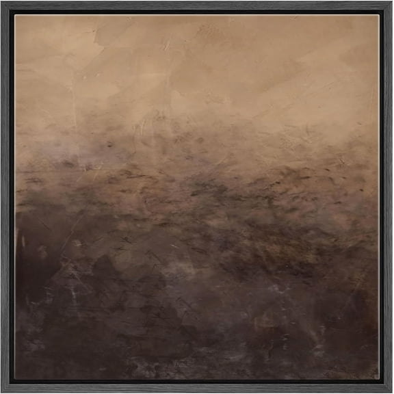 Asdg12s- Canvas Print Wall Art Moody Brown Abstract Landscape Illustrations Modern Art Decorative Minimal Calm/Zen for Living Room, Bedroom, Office BLACK