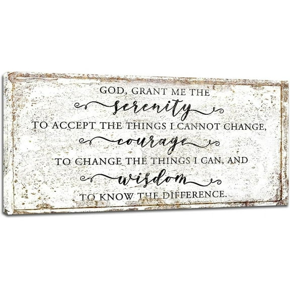 Asdg12s-Christian Large Wall Art Religious Scripture Quotes Pictures Wall Decor Serenity Courage Wisdom Canvas Painting Modern Artwork Home Decoration for Living Room Bathroom Bedroom Office