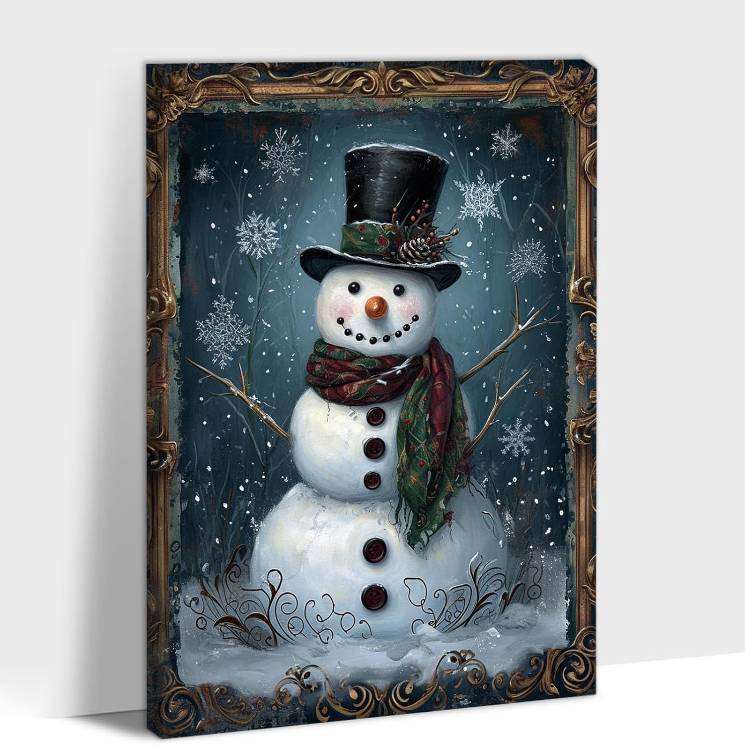 Asdg S Christmas Canvas Wall Art Vintage Christmas Painting Decor