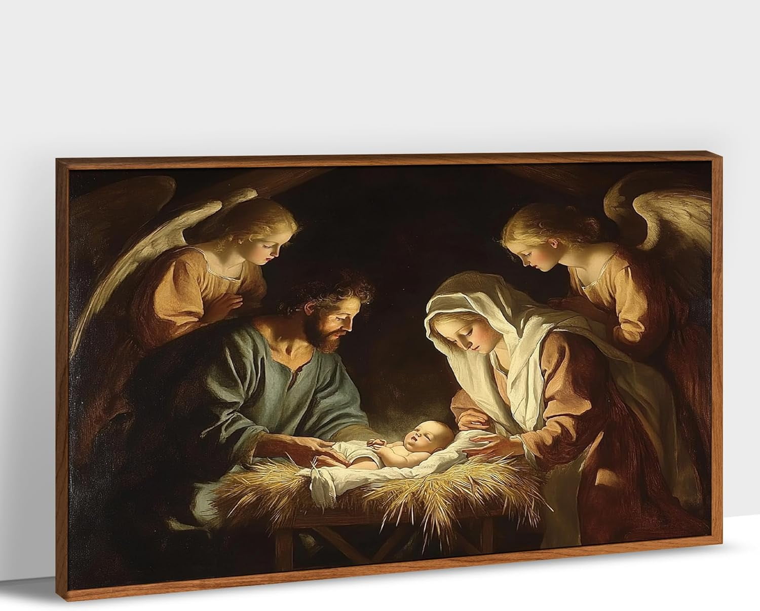 Asdg12s-Christmas Wall Art Decor, Vintage Christmas Christian Jesus ...