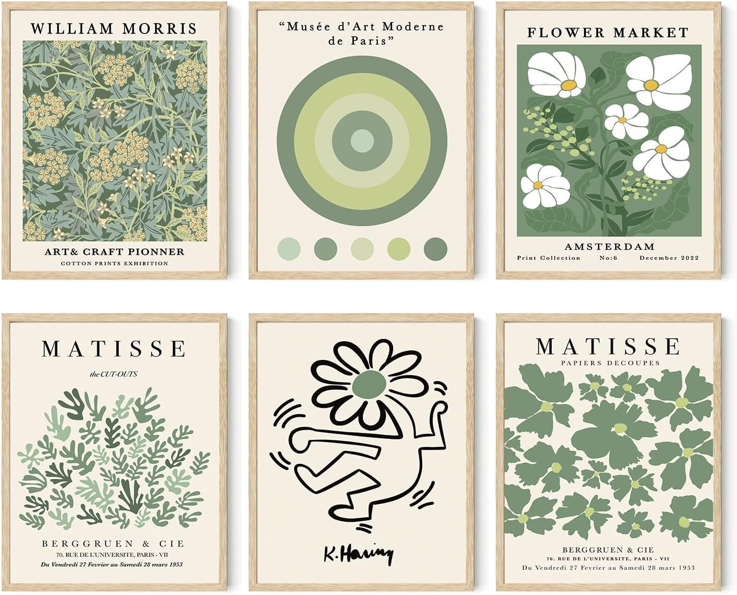 Asdg S Famous Artist Wall Art Prints Set Of Matisse Abstract Green Aesthetic Canvas Poster