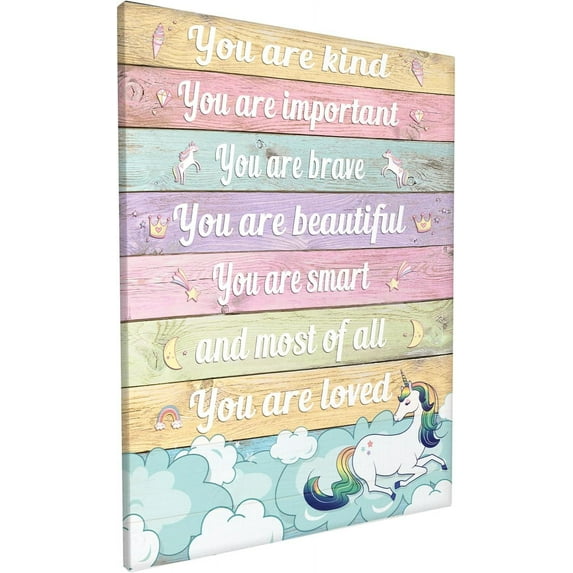 Asdg12s-Girls Bedroom Decor, Kids Bedroom Wall Decor for Girls, 12x16in Room Decor for Teen Girls, Pink Girls Room Pictures, Bedroom Positive Wall Decor Posters Canvas