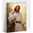 thumbnail image 1 of Asdg12s-Jesus and Lamb Canvas Wall Art Painting Picture, Christian God and Sheep Canvas Print Poster Decor for Living Room, Jesus Shepherd Seeks The Lost Lamb, Modern Religious Room Artwork, 1 of 7