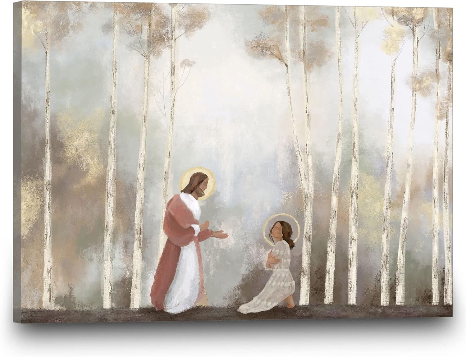 Asdg12s-Jesus and Woman Wall Art Religious Canvas Paintings Jesus ...