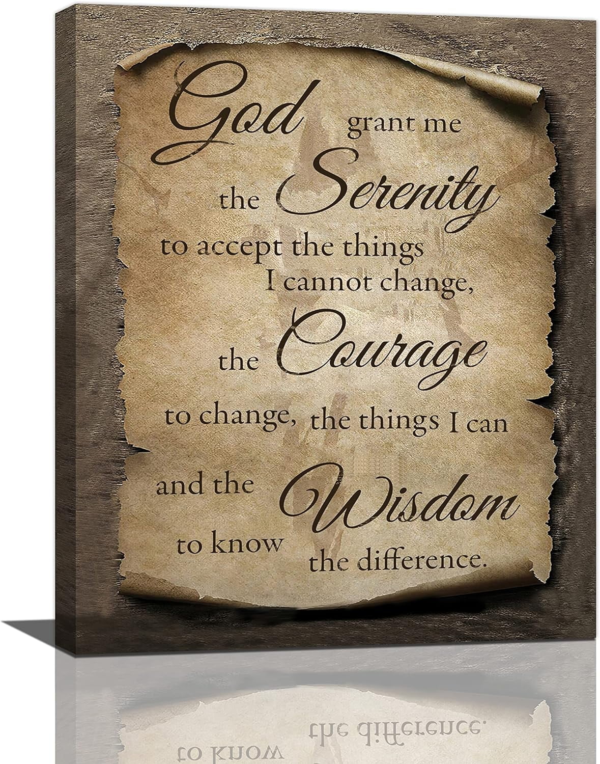 Serenity Prayer Quilt Square - 6x6 Inch Inspirational Fabric For Crafting