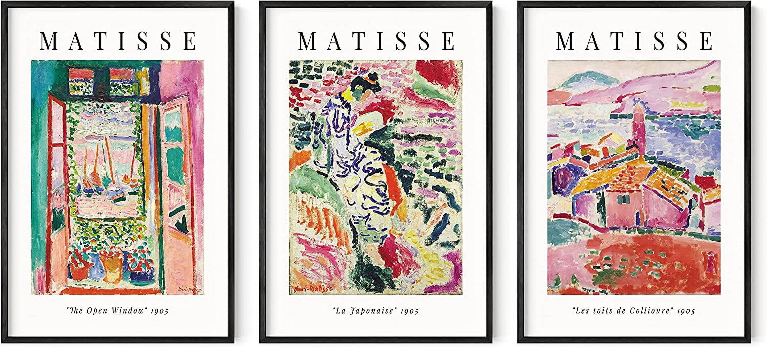 Henri Matisse Abstract Art Prints Set of 3, 12x16 Inch