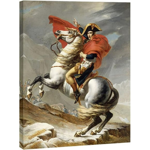 Asdg12s-Napoleon Crossing The Alps of Jacques-Louis David Oil Paintings Reproduction Abstract HD Prints Wall Decor Classic Artwork for Home & Office Decoration