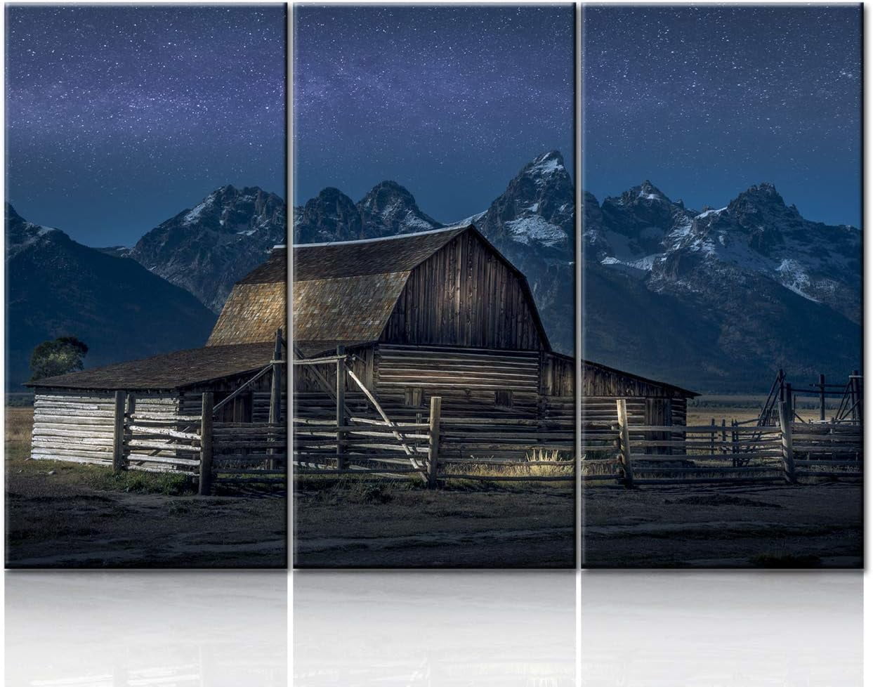 Asdg S Night Starry Sky Landscape Pictures For Living Room Panel