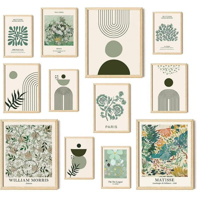 Asdg12s Sage Green Room Decor Aesthetic Sage Green Wall Decor, Sage