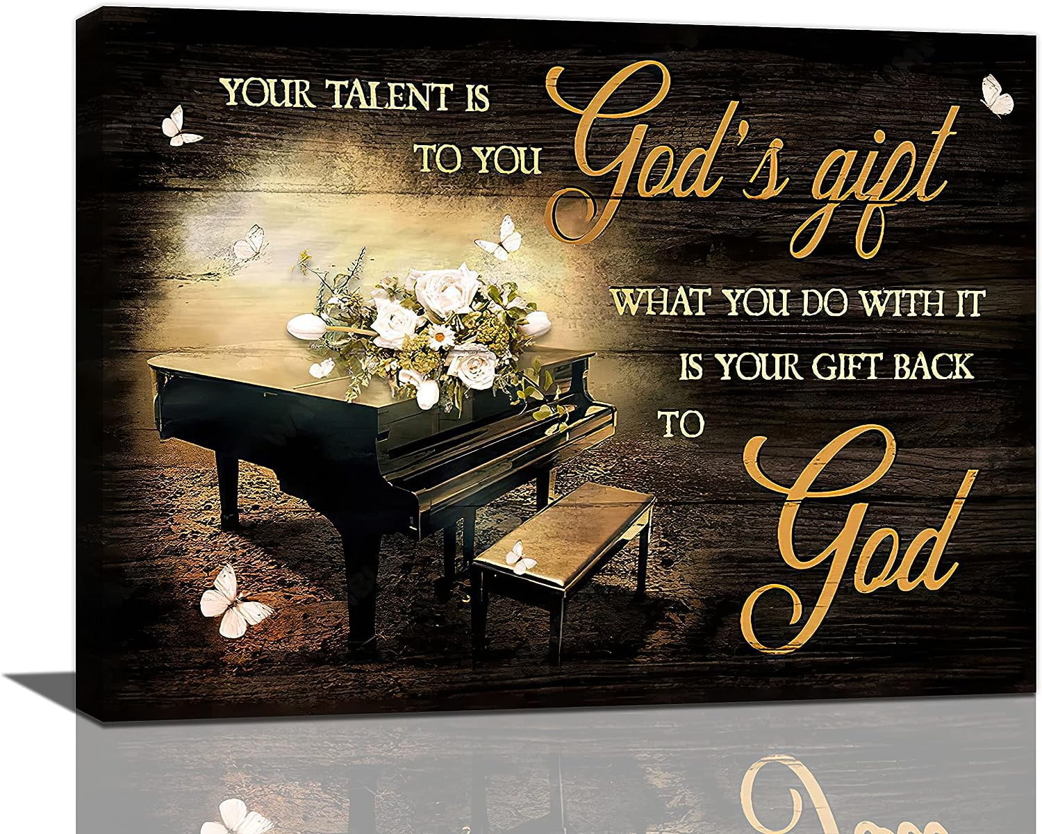 Asdg12s-Vintage Piano Music Decor Wall Art You Talent Is God‘s Gift ...