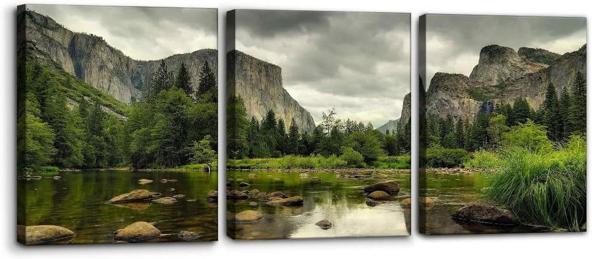 Asdg12s-yosemite National Park Canvas Wall Art Decor 3 Pieces Landscape 