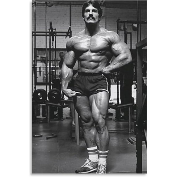 Asdg12s poster-Mike-Mentzer-Black-and-White-Bodybuilding-Poster-Gym-Poster-Canvas-Painting-Posters-and-Prints-Wall-Art-Pictures-for-Living-Room-Bedroom-Decor-16x24inch(40x60cm)-Unframe-Style