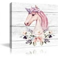 Asdg76s-Pink Little Unicorn Wall Art for Girls Bedroom Print Bathroom ...