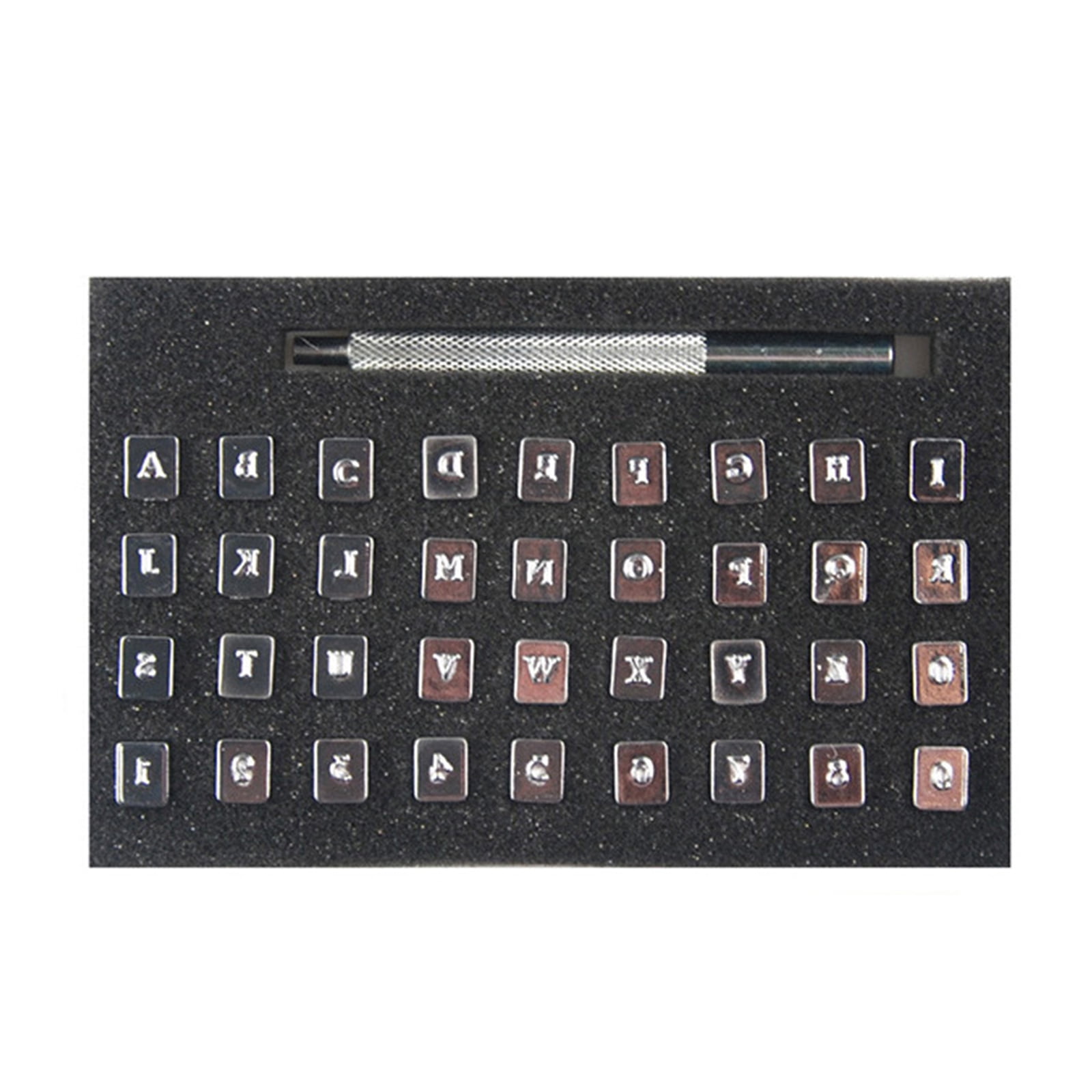 Asdomo Capital Letters And Numbers Stamp Set, 1/4 / 3.5mm Alphabet