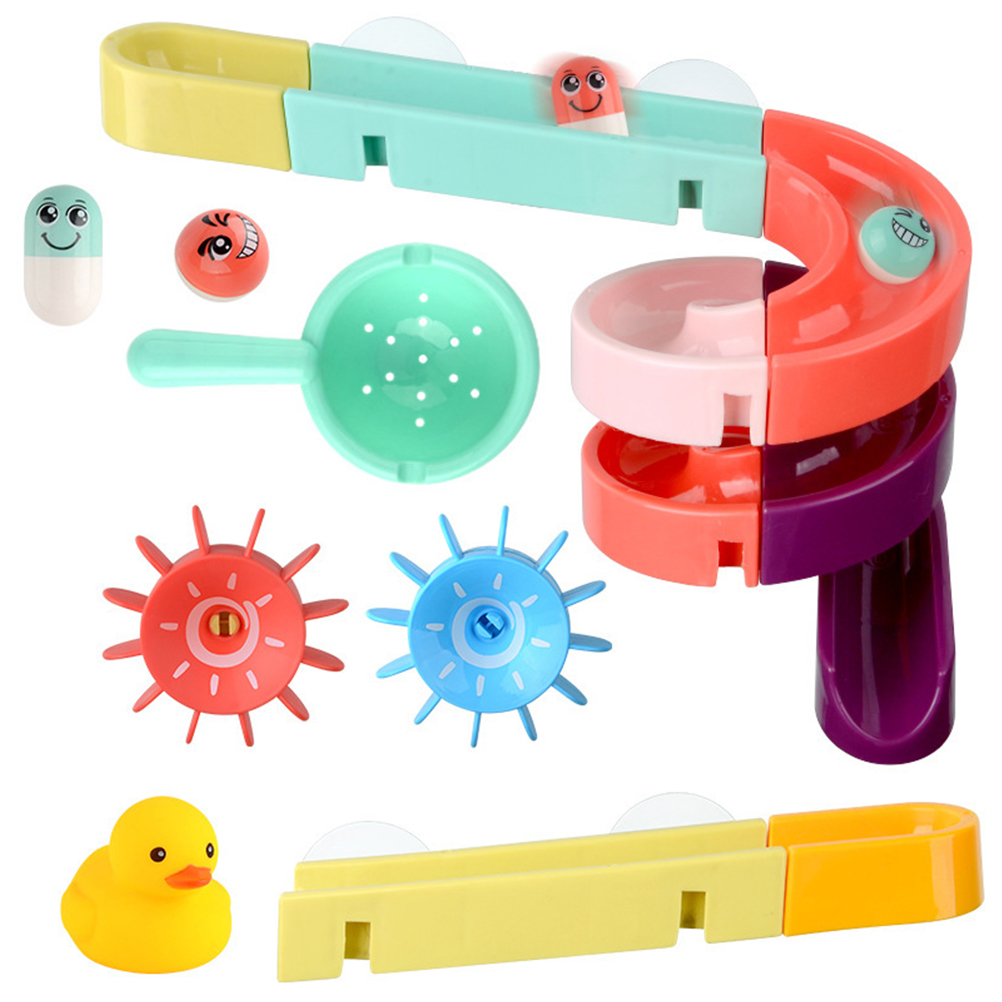 Asdomo Children Bath Toys Water Balls Tracks For Kids Diy Assembly Bath