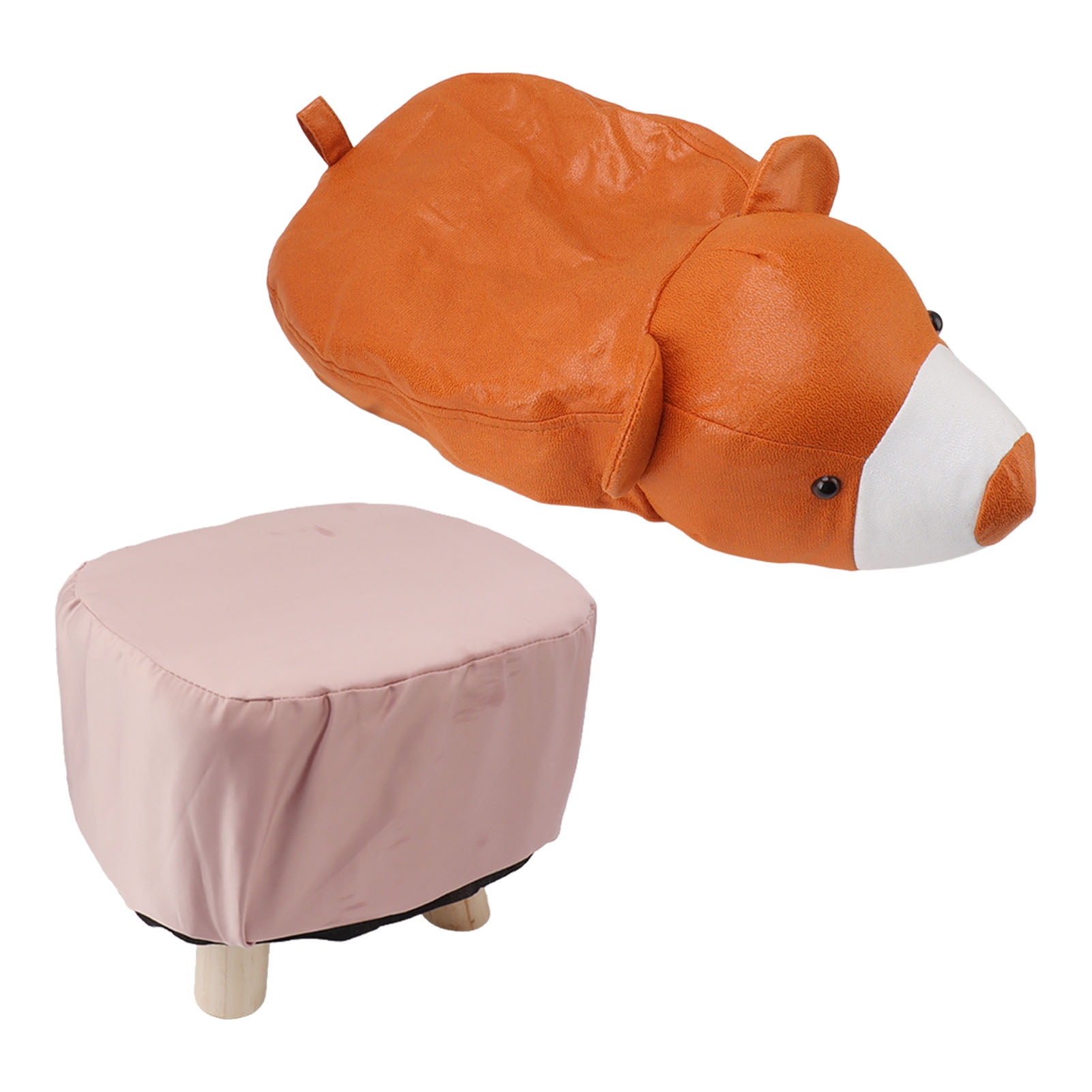Asdomo Cute Animal Footstool with Soft Padded Cushion and Prevent Slip Feet Small Footrest