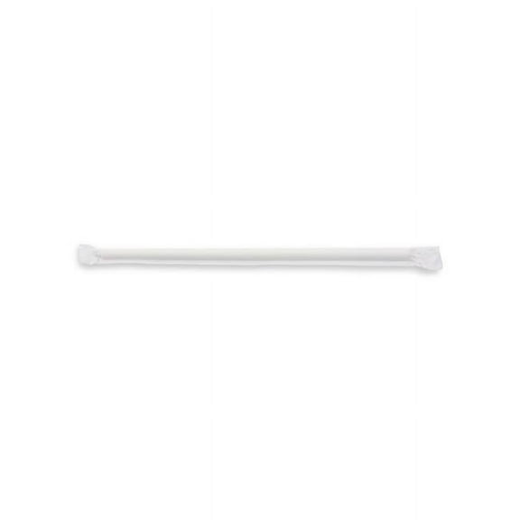 Asean ES-PS6W-W 7.75 in. Individually Wrapped Straw Paper, White - Jumbo