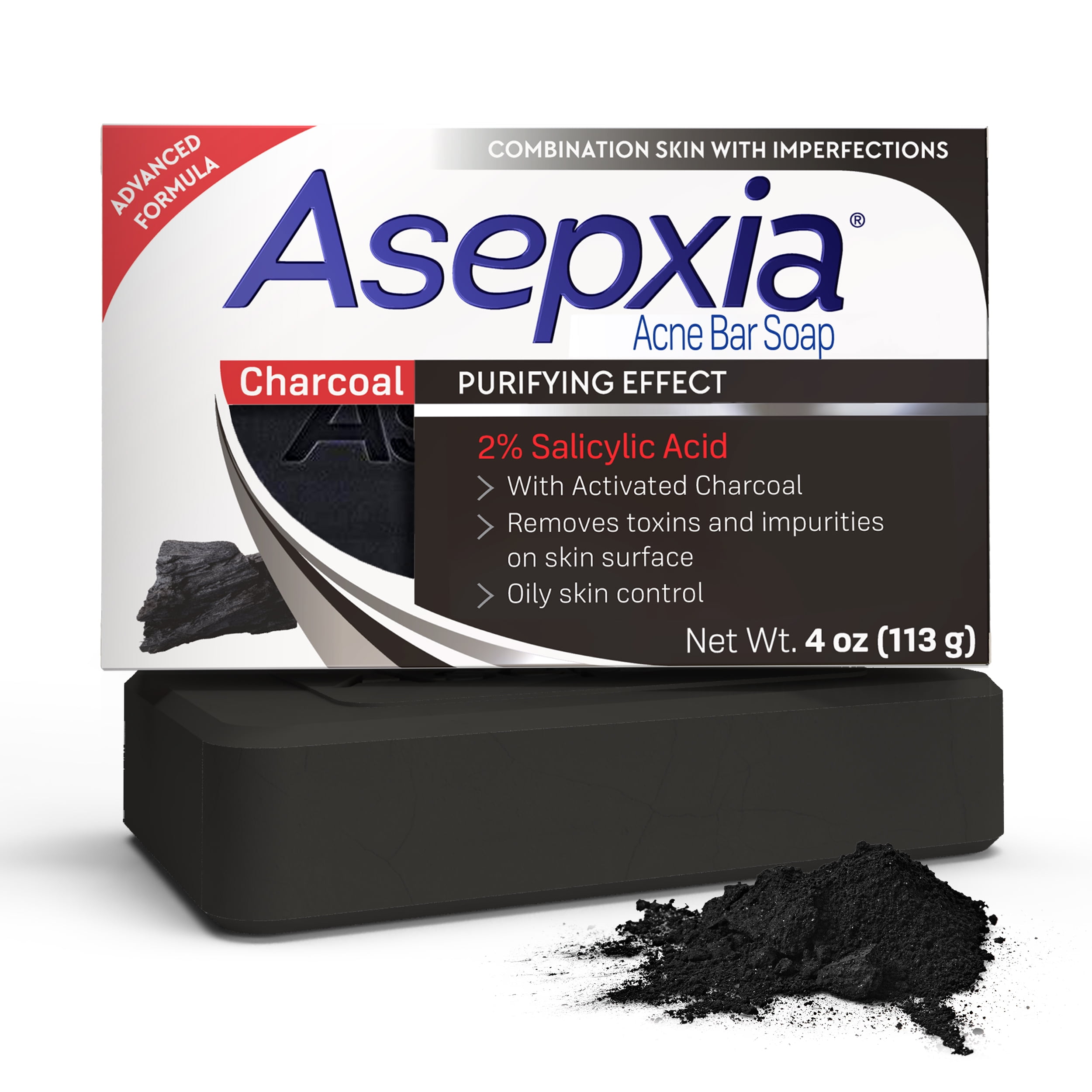 Asepxia Cleansing Bar Charcoal Face Wash Black Soap