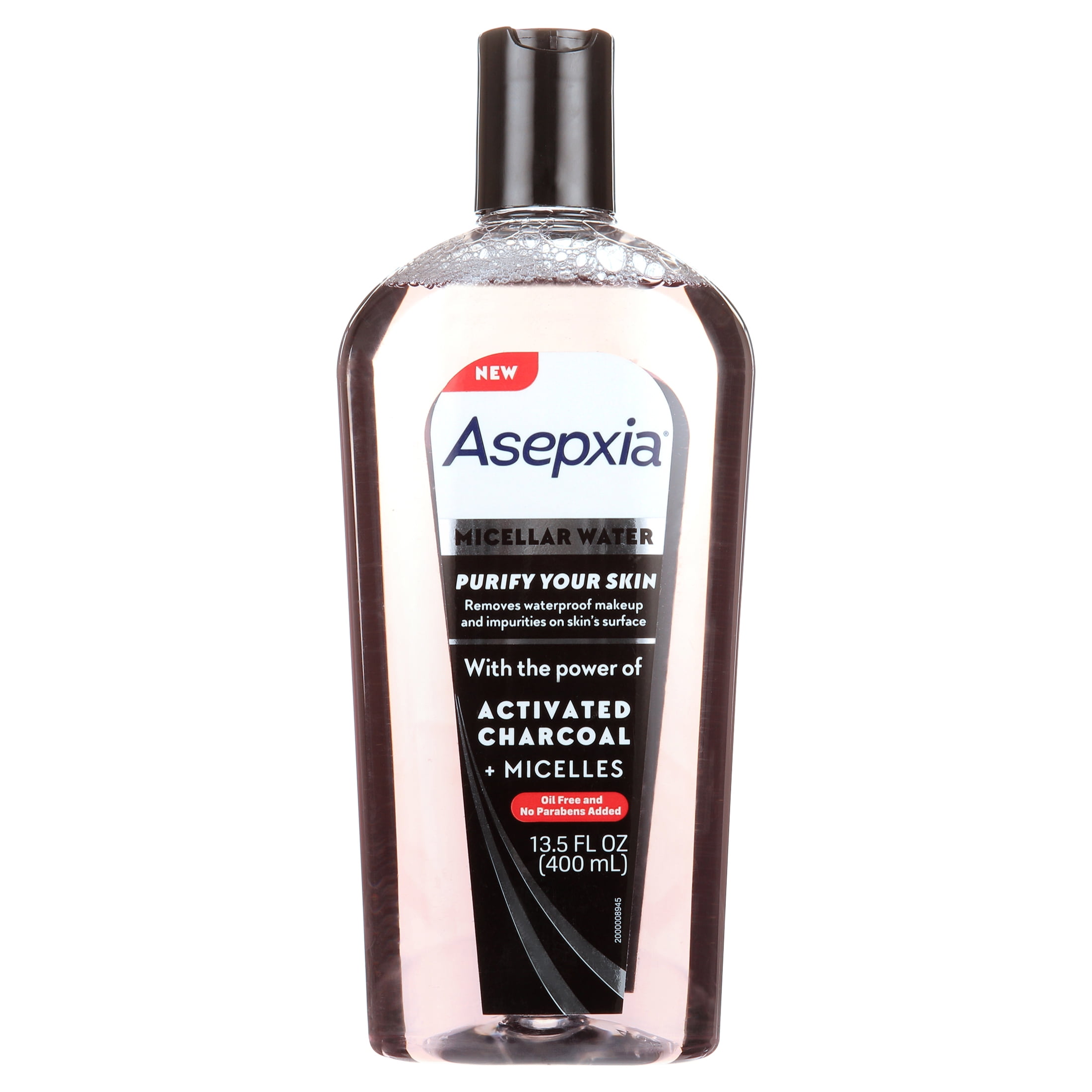 Asepxia Micellar Cleansing Water Charcoal for Adults, Makeup Remover, 13.5 oz