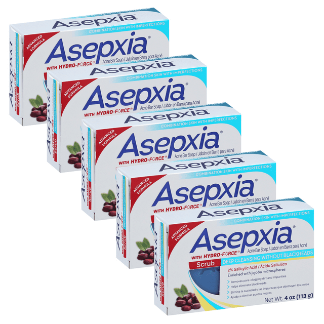 Asepxia Scrub Deep Cleansing Bar Soap for Acne and Blackhead, 2