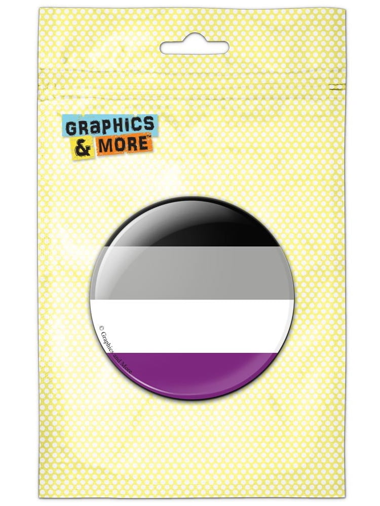 Asexual Asexuality Pride Flag Black Grey White Purple Pinback Button ...