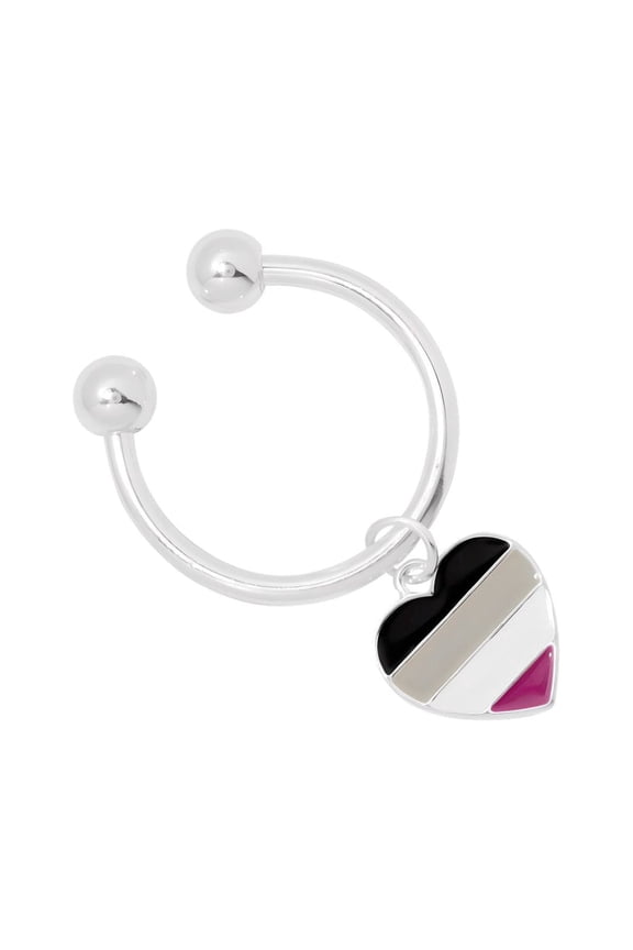 Asexual Heart Pride Key Chains