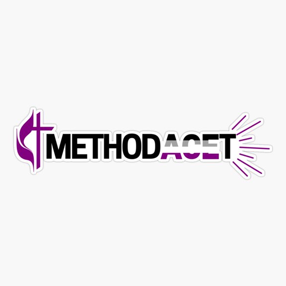 Asexual Methodist Faith Identity Sticker