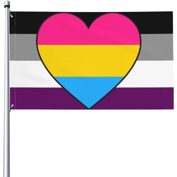 Asexual Panromantic Pride Flag Flag 3x5 Ft UV Resistant Durable Quality Decoration Yard Indoor Garden Banners