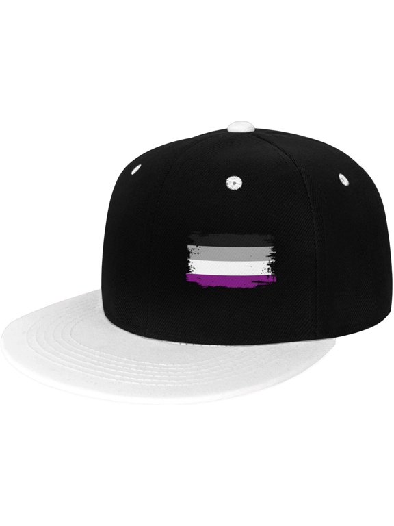 Asexual Pride Flag LGBT Gifts Trucker Hat Baseball Cap Gift Women Men Dad Hat Snapback Hat Cowboy Hat White