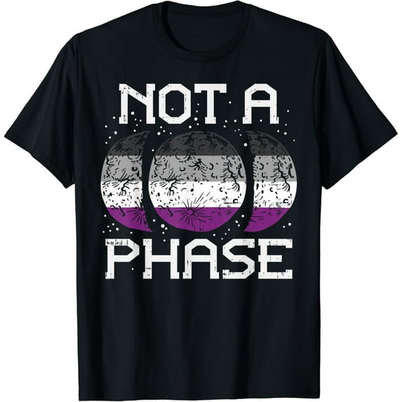 Asexual Pride Moon Not A Phase Funny Ace Flag LGBTQ Gift T-Shirt