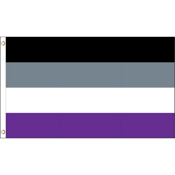 Asexual Rainbow Pride LGBT Polyester 3x5 Foot Flag Gay Lesbian Bisexual LBGTQ