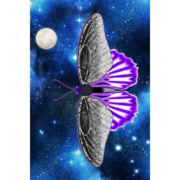 Asexual Space Butterfly Lined Notebook, (Paperback)