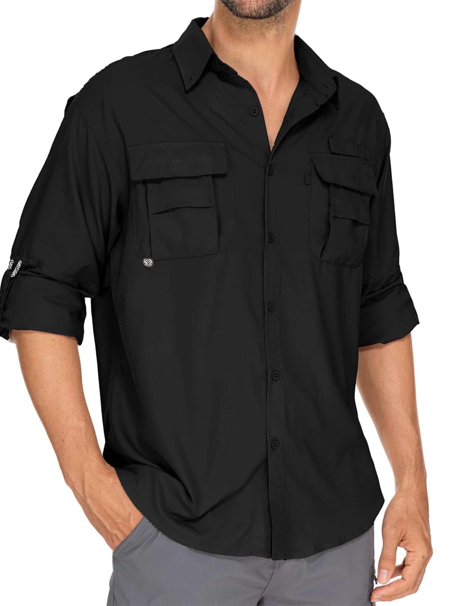 Hemdblouse voor dames, UPF 50 UV-shirt, zonbescherming, safarikleding