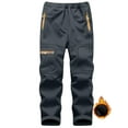 thumbnail image 1 of FEN AI Boy's Fleece Lined Hiking Pants Waterproof Windproof Outdoor Trousers Youth Soft Shell Expandable Waist Warm Snow Ski Pants, 1 of 8