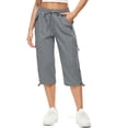 thumbnail image 1 of FEN AI Capri Pant for Women Grey Cargo Pants for Fishing Hiking UPF 50+ Outdoor Summer Beach Shorts Loose Fit Casual Pants with Pockets, 1 of 9