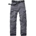 thumbnail image 1 of FEN AI Cotton Cargo Pants Men Stretch Pants Workwear Trousers Construction Pant w/10 Pockets, 1 of 10