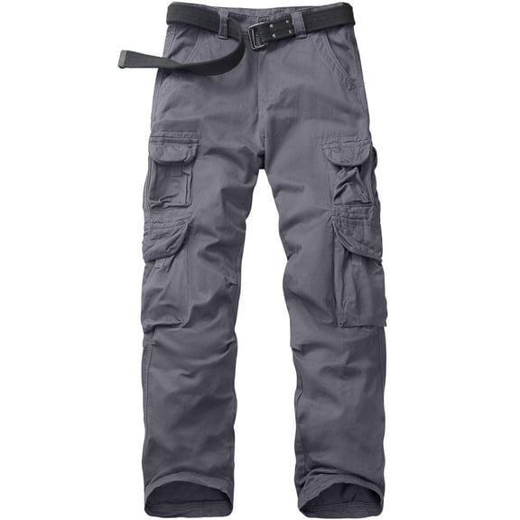 FEN AI Cotton Cargo Pants Men Stretch Pants Workwear Trousers Construction Pant w/10 Pockets