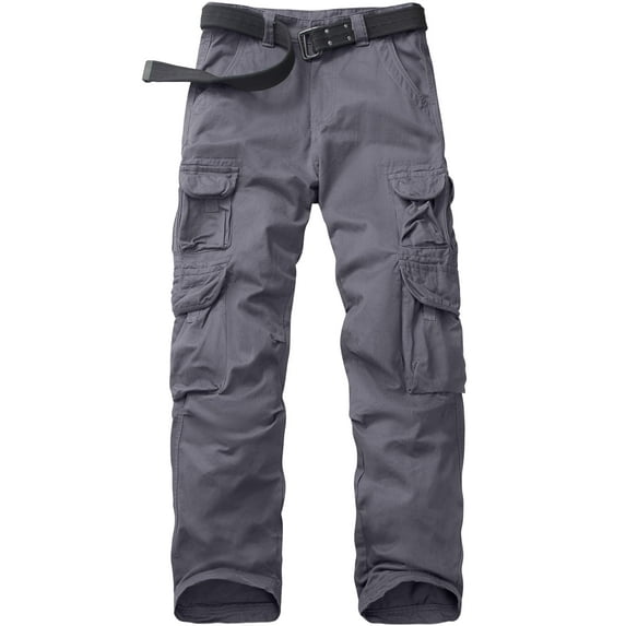 FEN AI Cotton Cargo Pants Men Stretch Pants Workwear Trousers Construction Pant w/10 Pockets