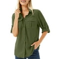 thumbnail image 1 of FEN AI Long Sleeve Casual Shirts for Women Button Down Quick Dry Hiking Fishing Gardening Shirt UPF 50+ UV Sun Protection Summer Fall Tops, 1 of 8