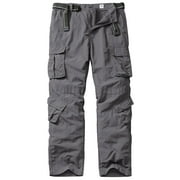 Asfixiado Men Casual Quick Drying Pants for Hiking Fishing Trousers Multiple Pockets Outdoor Hunting Safari Pant Grey
