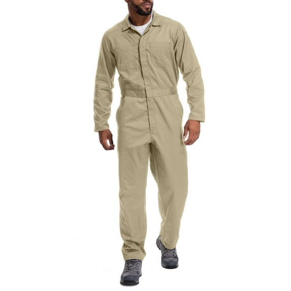 FEN AI Mens Coveralls Mechanic Work Jumpsuit Water-Resistant Overalls Long Sleeve Workwear Coverall
