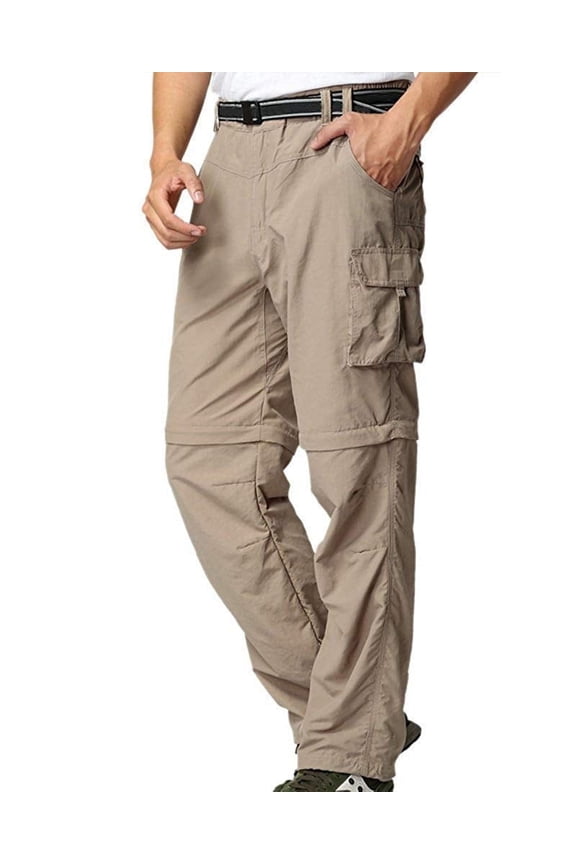 Mens Hiking Pants Convertible Quick Dry Lightweight Zip Off Outdoor Fishing Travel Safari Cargo Pants Casual Trousers