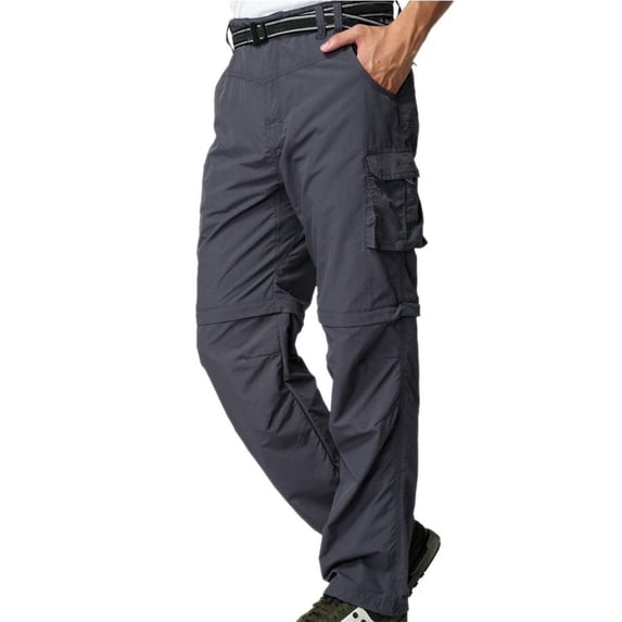 FEN AI Mens Hiking Pants Convertible Quick Dry Lightweight Zip Off Outdoor Fishing Travel Safari Cargo Pants Casual Trousers
