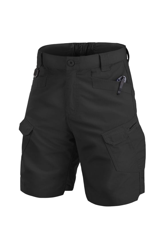 Black Cargo Shorts Men Rip Stop Shorts Stretch Outdoor Quick Dry Trousers Wear Resistant Work Hiking Fishing Short