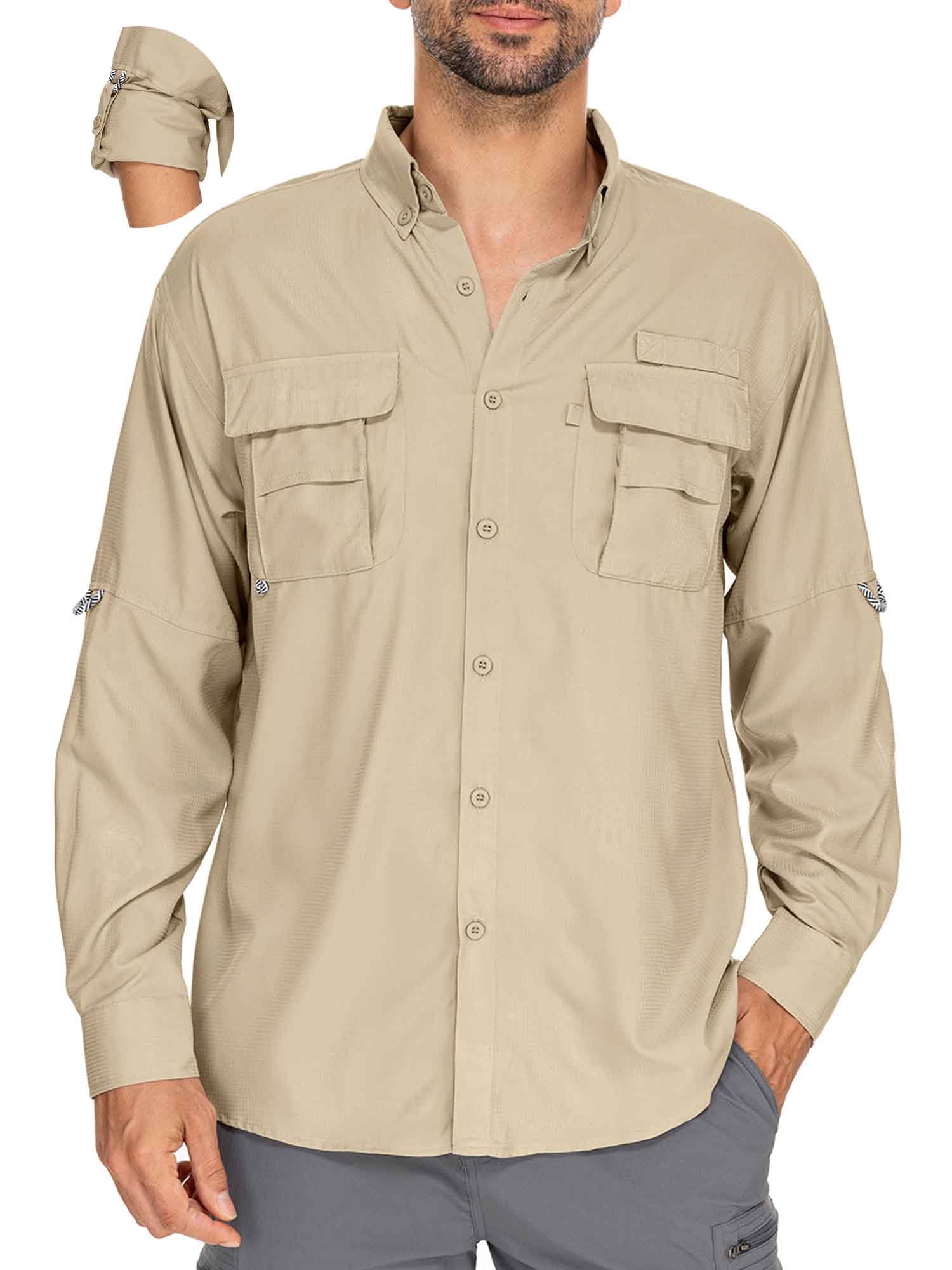 Men's Performance Fishing Shirt Long Sleeve - UPF 50+ Sun Protection, Moisture Wicking, Quick Dry, 100% Polyester, Bass Angler Design