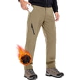 thumbnail image 1 of FEN AI Snow Ski Pants Men Waterproof Softshell Pant Snowboard Trousers Fleece Lined Outdoor Hiking Cargo Pants with 6 Pockets, 1 of 8