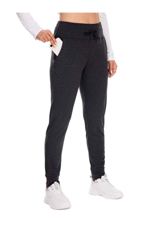 Women Fleece Lined Pants Water Resistant Thermal Winter Pants Casual High Waisted Joggers Sweatpants for Hiking Running with Pockets